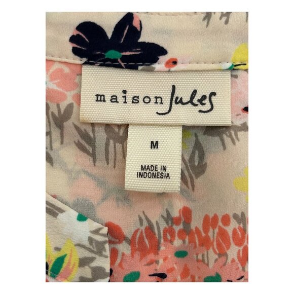 Maison Jules Floral Print Midi Dress - Pink and Black - Picture 8 of 13